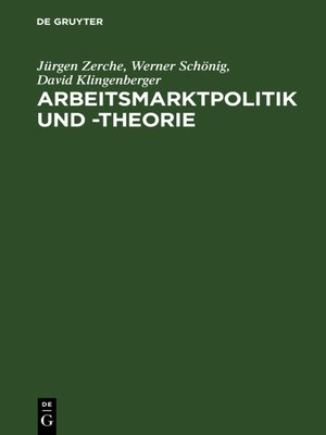 cover image of Arbeitsmarktpolitik und -theorie